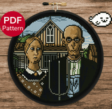 American Gothic Cross Stitch Pattern