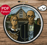 American Gothic Cross Stitch Pattern