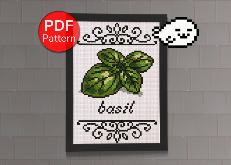 Basil Cross Stitch Pattern