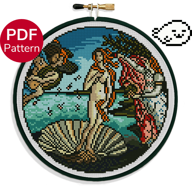 Birth of Venus Cross Stitch Pattern