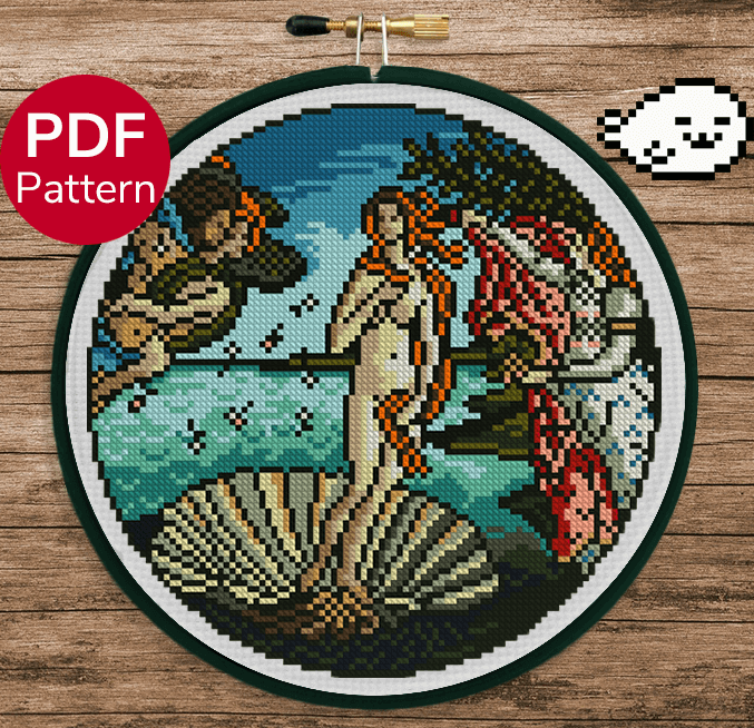 Birth of Venus Cross Stitch Pattern