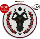 Black Goat Cross Stitch Pattern