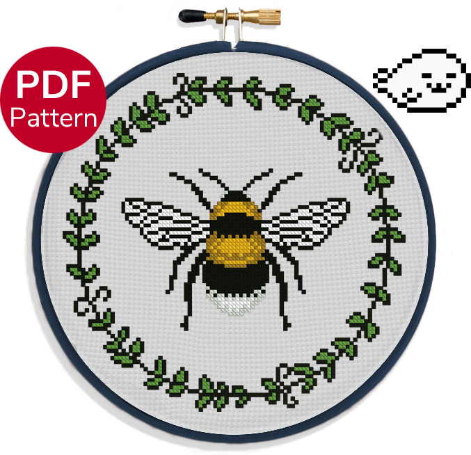 Bumblebee Cross Stitch Pattern