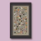 Cat Garden Cross Stitch Pattern