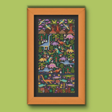 Dino Garden Cross Stitch Pattern