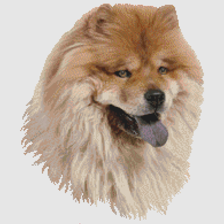 Chow Chow - Portrait Cross Stitch Pattern