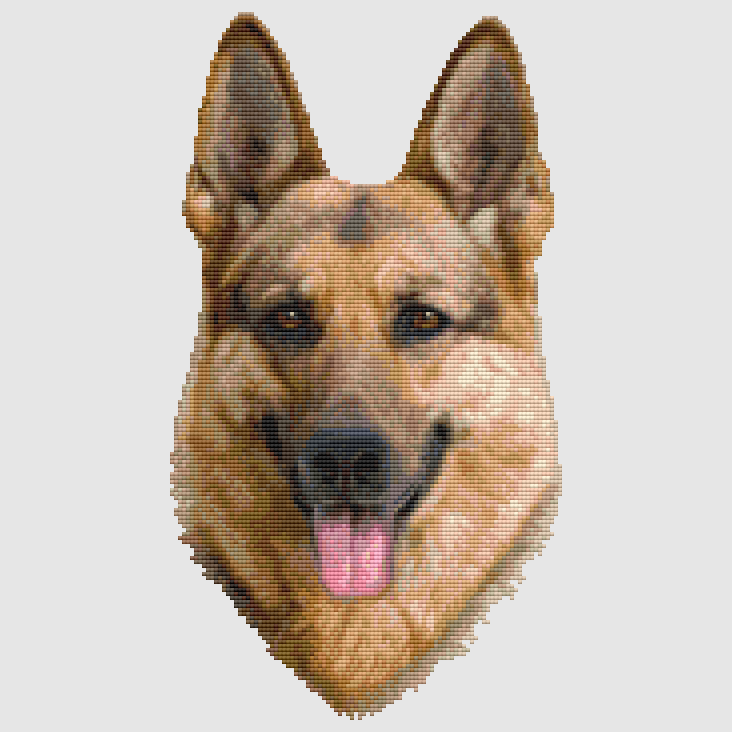 German Shepherd - Portrait Cross Stitch Pattern