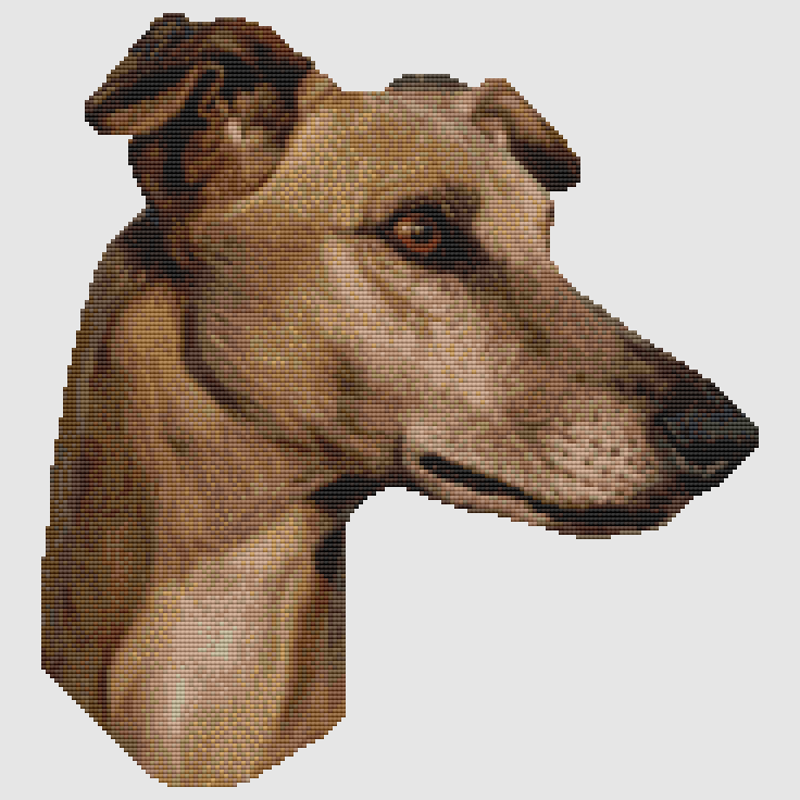 Greyhound - Portrait Cross Stitch Pattern