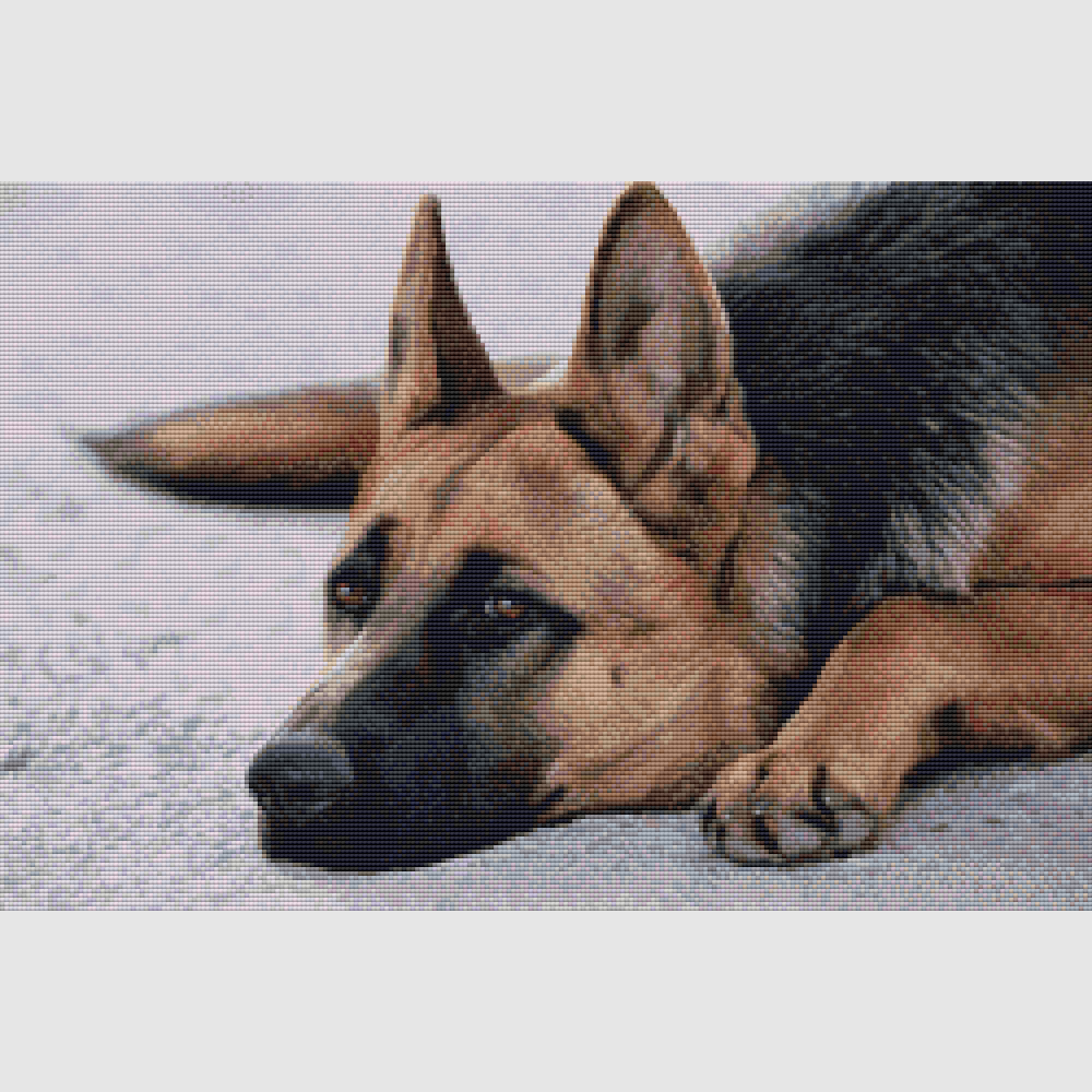 German Shepherd - Resting Cross Stitch Pattern