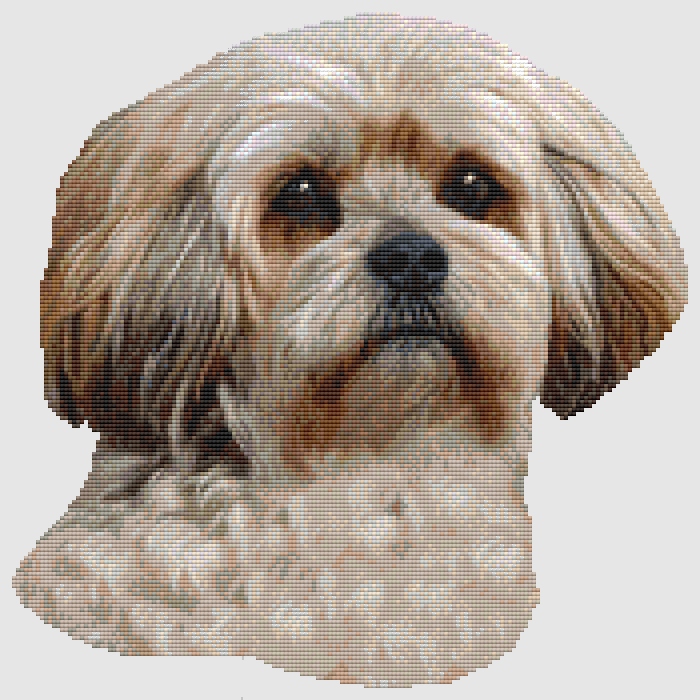 Lhasa Apso - Portrait Cross Stitch Pattern