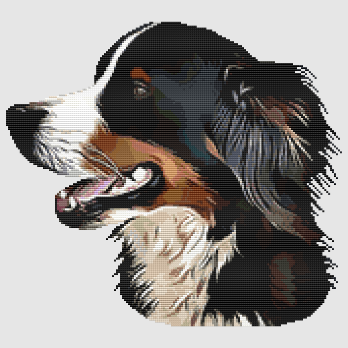 Bernese Mountain Dog - Profile Cross Stitch Pattern