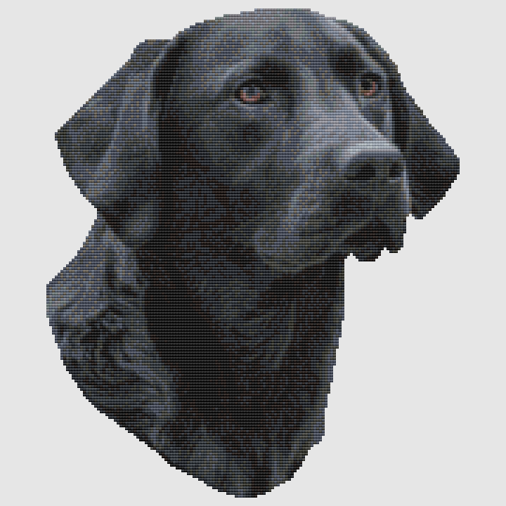 Labrador Retriever - Portrait (Black) Cross Stitch Pattern