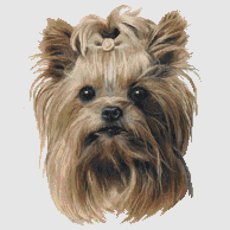 Yorkshire Terrier - Portrait Cross Stitch Pattern