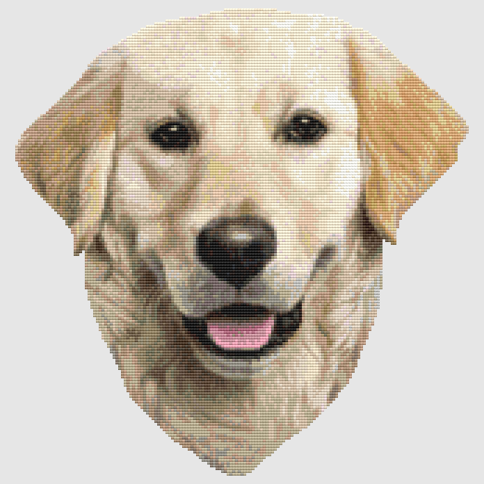 Golden Retriever - Portrait Cross Stitch Pattern