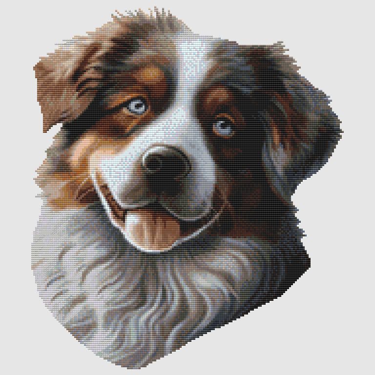 Australian Shepherd - Portrait Cross Stitch Pattern