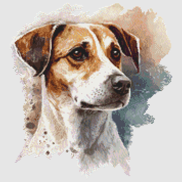 Jack Russell Terrier - Pastel Cross Stitch Pattern