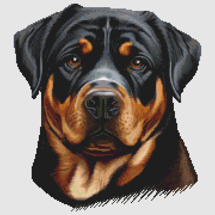 Rottweiler - Portrait Cross Stitch Pattern