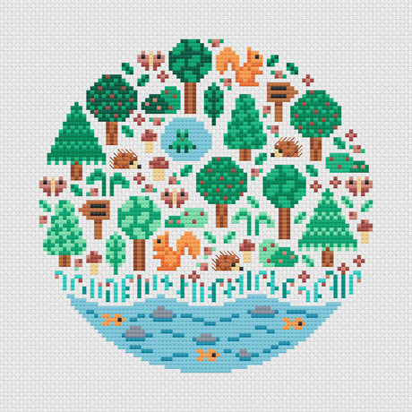 Mini Forest Garden Cross Stitch Pattern