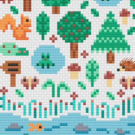 Forest Garden Cross Stitch Pattern