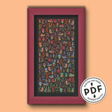 Fungi Garden Cross Stitch Pattern