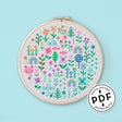 Mini Pastel Garden Cross Stitch Pattern