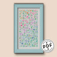 Pastel Garden Cross Stitch Pattern