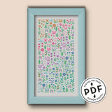 Pastel Garden Cross Stitch Pattern