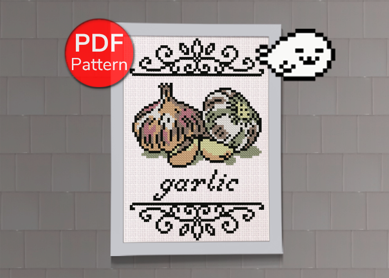 Garlic Cross Stitch Pattern