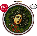 Medusa Cross Stitch Pattern