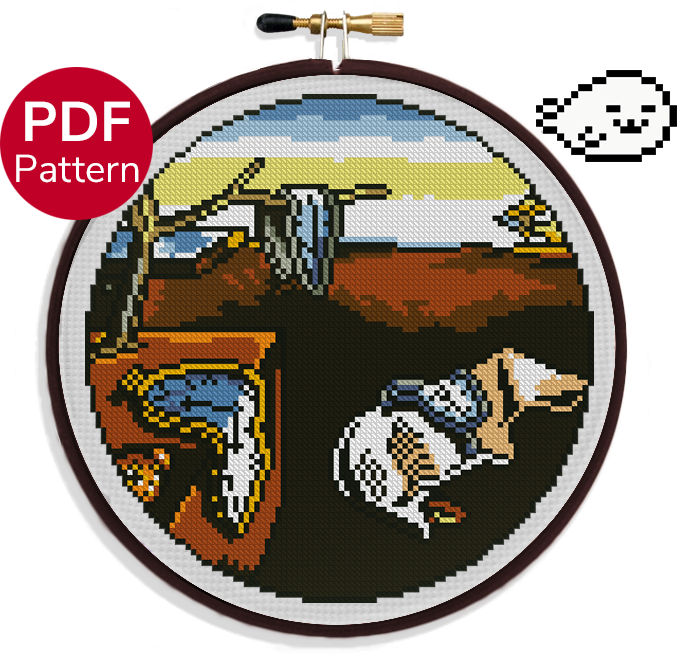 Persistence of Memory Cross Stitch Pattern