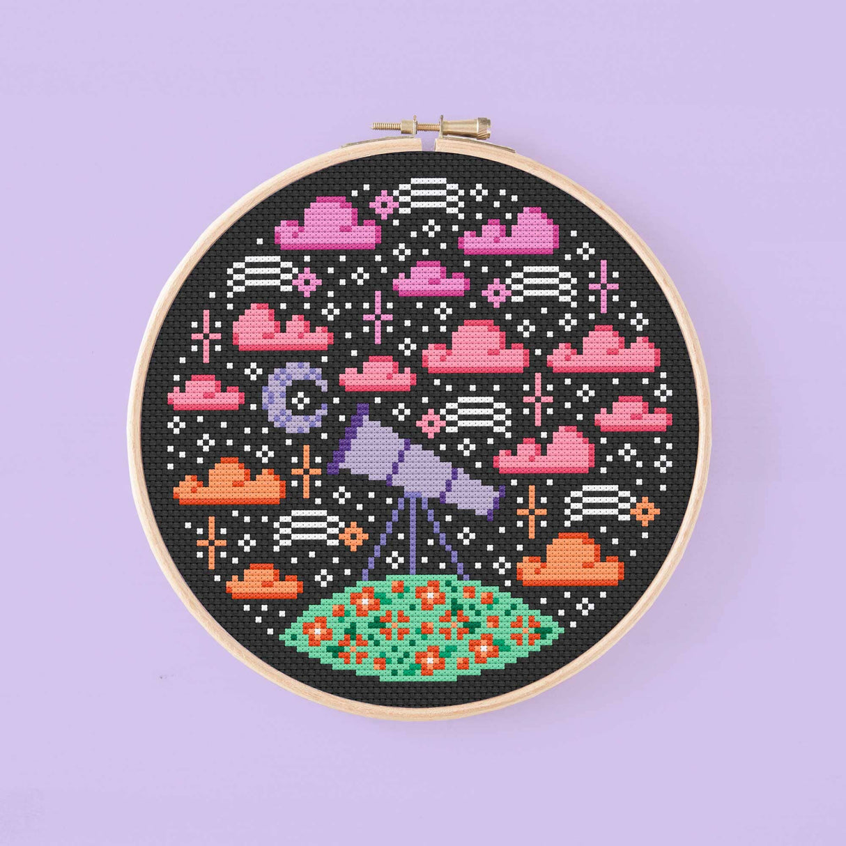 Mini Cloudy Sky Cross Stitch Pattern