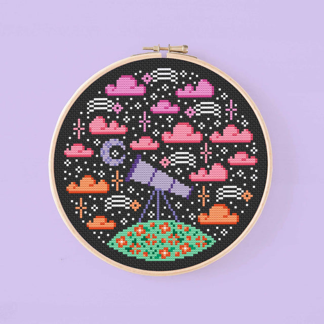 Mini Cloudy Sky Cross Stitch Pattern