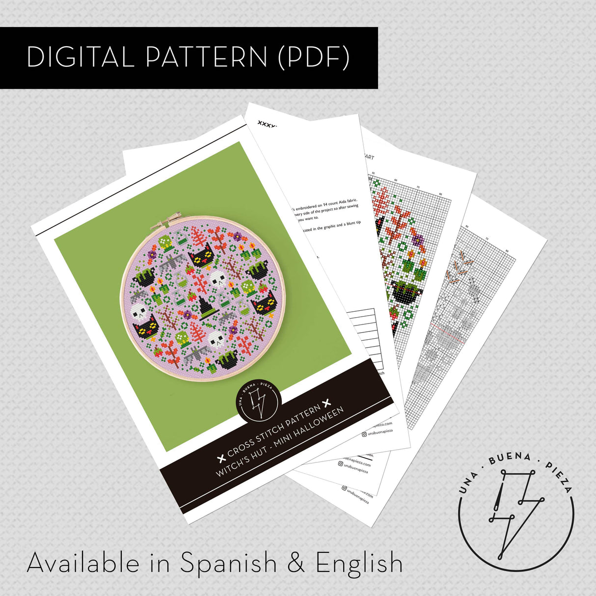 Mini Halloween Garden – Witch’s Hut Cross Stitch Pattern