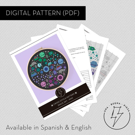 Mini Space Sky Cross Stitch Pattern