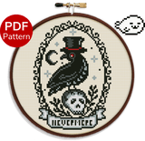 The Raven - Nevermore Cross Stitch Pattern