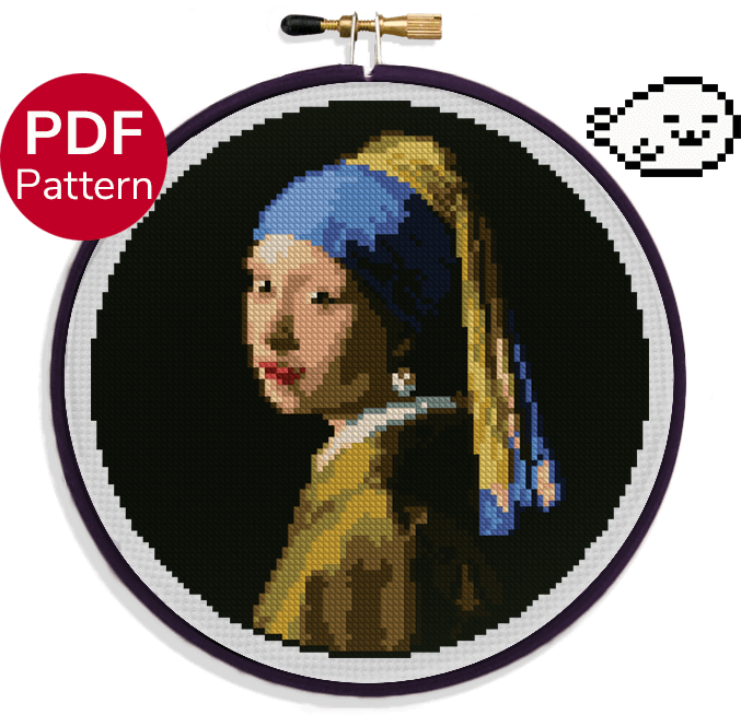 Girl with the Pearl Earring Cross Stitch Pattern