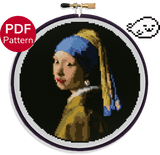 Girl with the Pearl Earring Cross Stitch Pattern