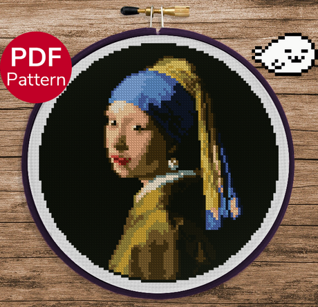 Girl with the Pearl Earring Cross Stitch Pattern