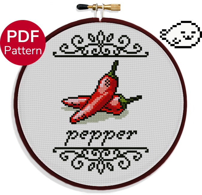 Chili Pepper Cross Stitch Pattern