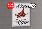 Chili Pepper Cross Stitch Pattern