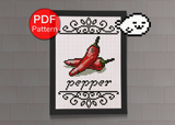 Chili Pepper Cross Stitch Pattern