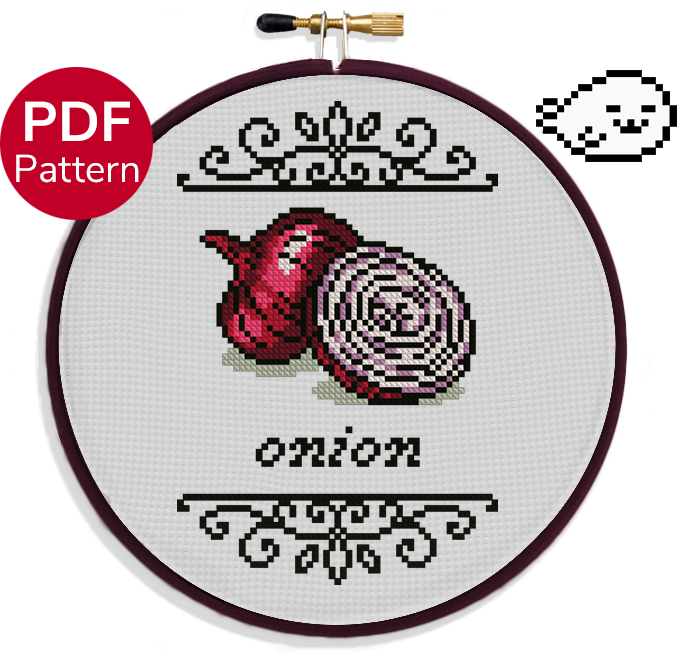 Red Onion Cross Stitch Pattern