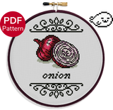 Red Onion Cross Stitch Pattern