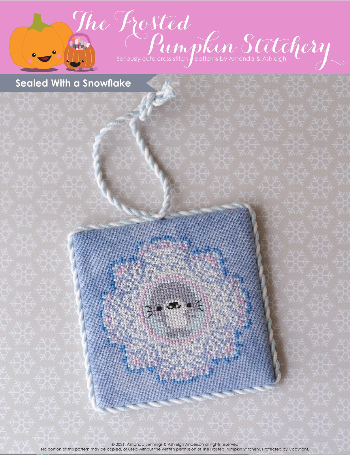 Sealed With a Snowflake Cross Stitch Pattern