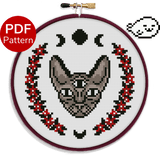 Sphynx Cat Cross Stitch Pattern