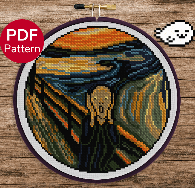 The Scream Cross Stitch Pattern