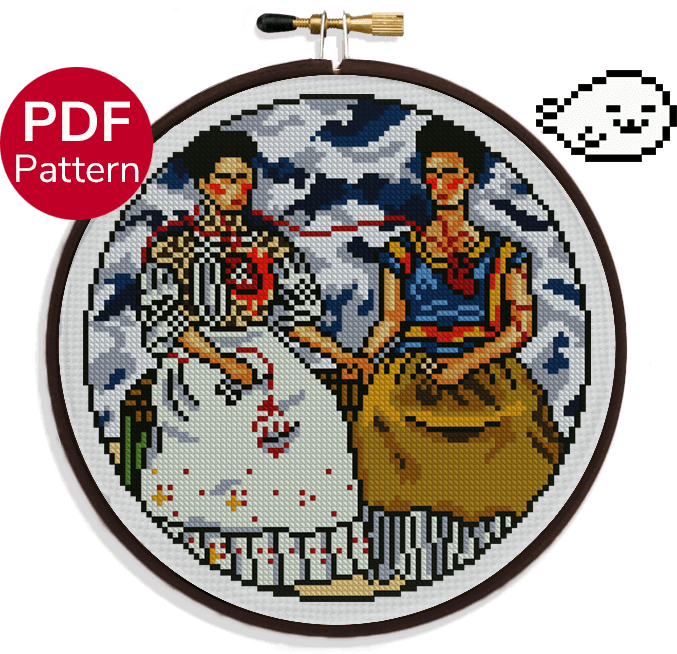 Frida – The Two Fridas Cross Stitch Pattern