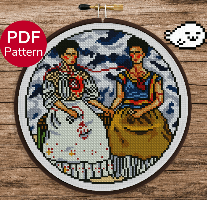 Frida – The Two Fridas Cross Stitch Pattern