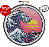 The Great Vaporwave Cross Stitch Pattern