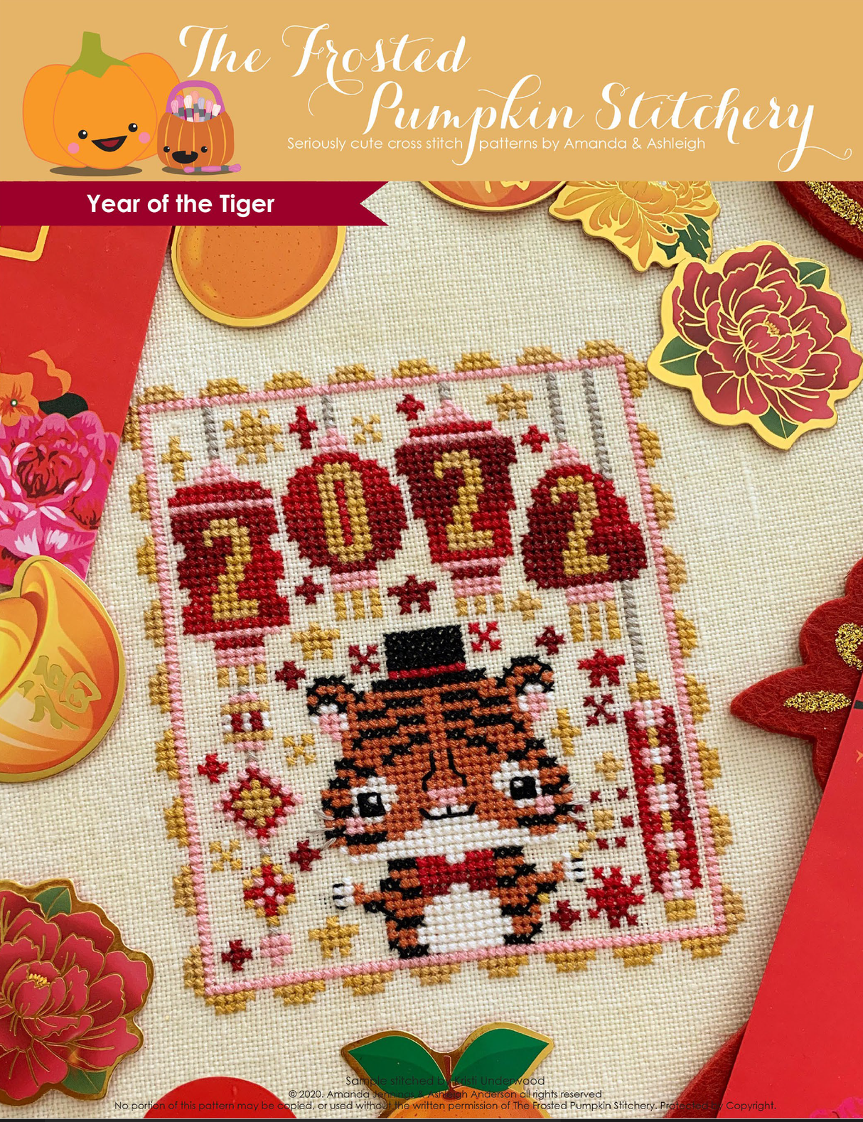 2022 Year of the Tiger Cross Stitch Pattern